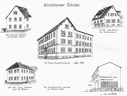 Zeichnung der Kirchheimer Schulen